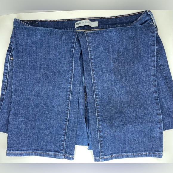 Levis 505 Straight Leg Button Flap Pocket Dark Wash Denim Jeans. - Picture 3 of 6